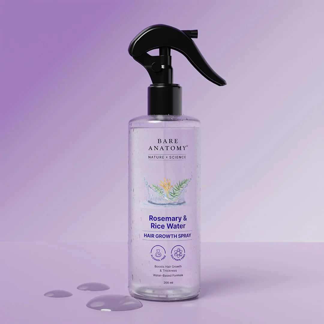 Natural Rosemary Water Spray for Hair Growth & Scalp Care β Anti Hair Fall Hair Mist 100ml