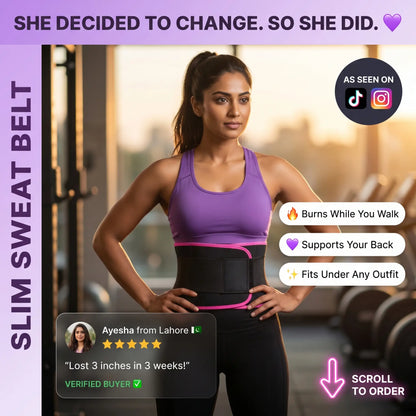 Slim Sweat Belt – Tummy Trimmer & Waist Support Belt