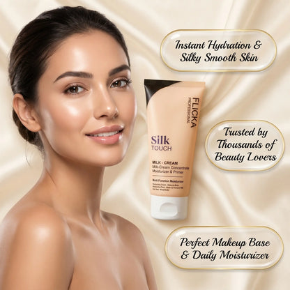 Flicka Professional Silk Touch Milk-Cream (60g) | 4-in-1 Ultimate Makeup Base & Deep Moisturizer